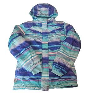 ZeroXposur Ski Snowboard Winter Coat Parka Jacket Blue Tie dye Girls 14/16 3940